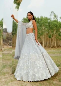 Cloudy Blue Ivy Lehenga Set