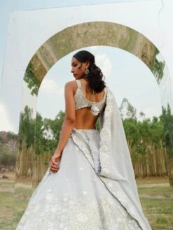 Cloudy Blue Ivy Lehenga Set -Africans Shop msv085ls3