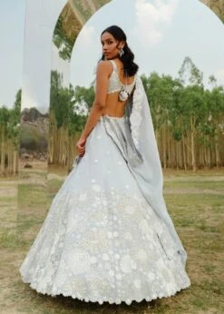Cloudy Blue Ivy Lehenga Set -Africans Shop msv085lsb