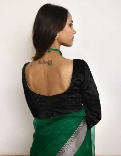 Black Deep U Neck Blouse -Africans Shop nnablkvlvtrmnb