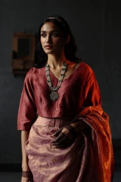 Pink Chanderi Blouse