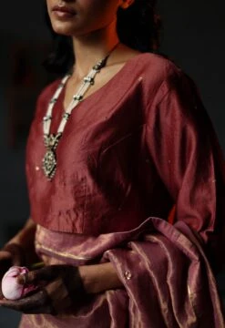 Pink Chanderi Blouse 8 Pink Chanderi Blouse -Africans Shop nnapnkchndnvrtn3