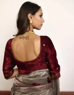 Red Deep U Neck Blouse -Africans Shop nnardvlvtrmnb