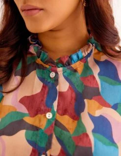 An Abstract Print Victorian Shirt -Africans Shop nornmatizabvicsht3