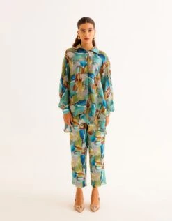 A Brushstroke Print Pac Shirt