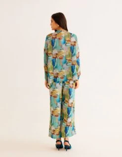 A Brushstroke Print Victorian Shirt -Africans Shop nornmatizbtvicshtb