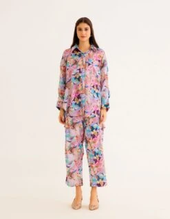 A Floral Print Pocket Shirt