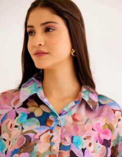 A Floral Print Pocket Shirt -Africans Shop nornmatizflpoksht3