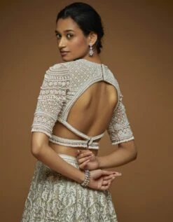 Peony Shade Self Work Lehenga Set -Africans Shop nslaslc22022