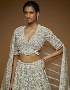 Peony Shade Self Work Lehenga Set -Africans Shop nslaslc22023