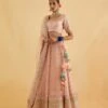 Salmon Gota And Marori Lehenga Set -Africans Shop nt24161