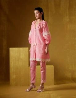 Nysa Print Pants In Pink -Africans Shop nyf23ppk2