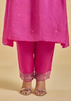 Hot Pink Satin Embroidered Pants -Africans Shop ontt40pink2