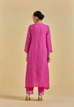 Hot Pink Satin Embroidered Pants -Africans Shop ontt40pinkb