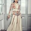 Ivory Chanderi Yoke Detail Lehenga -Africans Shop p2 1