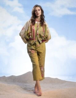 Green/Multi Elina Shirt -Africans Shop pal233