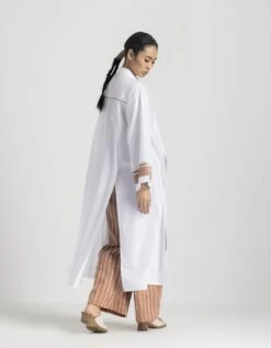 White Wide Sleeve Shirt -Africans Shop pf23s075