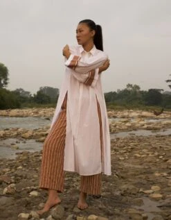 White Wide Sleeve Shirt -Africans Shop pf23s076