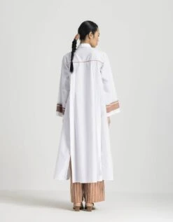 White Wide Sleeve Shirt -Africans Shop pf23s07b