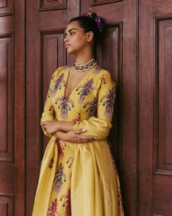 Yellow Hand Block Printed Blouse -Africans Shop pi172