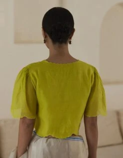 Fleeting Moments Lime Blouse -Africans Shop pm032b