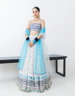 Off White Raatrani Lehenga Set