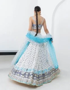 Off White Raatrani Lehenga Set -Africans Shop prrr001b
