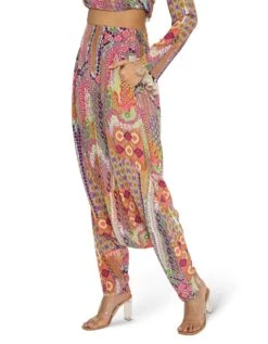 Maisha African Print Crepe High Low Top With Low Crotch Pants -Africans Shop pstl00135