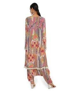 Maisha African Print Crepe High Low Top With Low Crotch Pants -Africans Shop pstl0013b