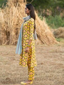 Kamal Buta Yellow Pant -Africans Shop rang 127yellow 2