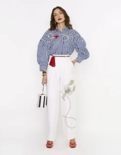 The Striped Shirt With Anchor & Lobster Embroidery