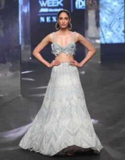 Ice Burst Tissa Lehenga Set -Africans Shop rmst0123082