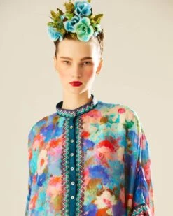 Turquoise Eden Chanel Top -Africans Shop rr237135