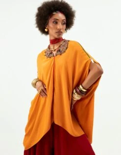 Topaz And Sindoor Fizaa Kaftan Tunic Set -Africans Shop rt23amtu12sk44