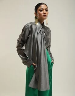 The Stylish Flair Shirt In Grey -Africans Shop s1001grey3