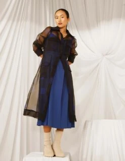 Inky Organza Long Shirt