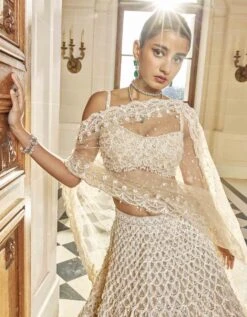 Nude Pearl Drop Lehenga Set 8 Nude Pearl Drop Lehenga Set -Africans Shop sc23493