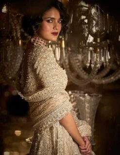 Champagne Pearl Lehenga Set -Africans Shop sc23677