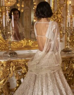 Ivory Three-Dimensional Lehenga Set -Africans Shop sc2401b