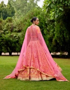 Pink And Yellow Silk Lehenga Set -Africans Shop snp4122b
