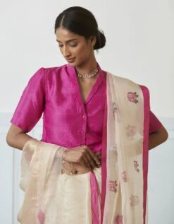 Panache Pink Mulberry Silk Blouse