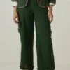 Green Gulzaar Khadi Cargo Pant -Africans Shop ss2316c1