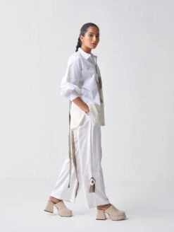 White Patch U Hem Shirt -Africans Shop ss23s013