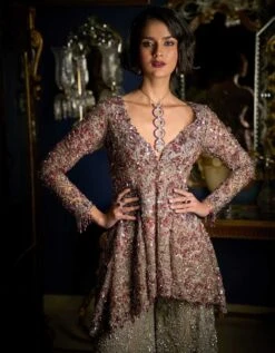 Ruby Silver Sharara Set -Africans Shop ss53123