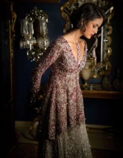 Ruby Silver Sharara Set -Africans Shop ss53124