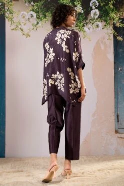 Lavender Discharge Print Kaftan Top And Pant Set -Africans Shop stp18b