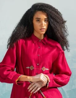 Nile Tie Front Shirt -Africans Shop tfs41483