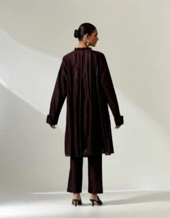 Paneled Long Shirt In Aubergine -Africans Shop tp4lngpurple4 1