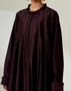 Paneled Long Shirt In Aubergine -Africans Shop tp4lngpurple5 1