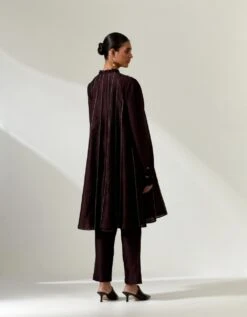 Paneled Long Shirt In Aubergine -Africans Shop tp4lngpurpleb 1